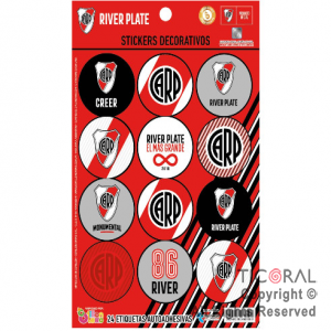 RIVER STICKERS AUTOADHESIVOS X 24 UNIDADES